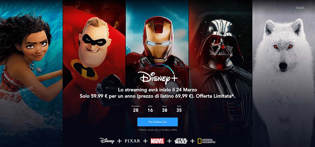 Disney+ in preordine