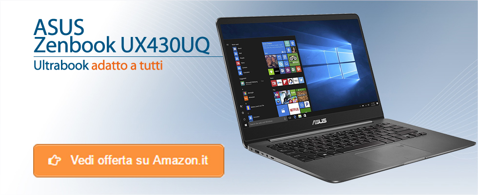 Promozione Asus ultrabook UX430UQ