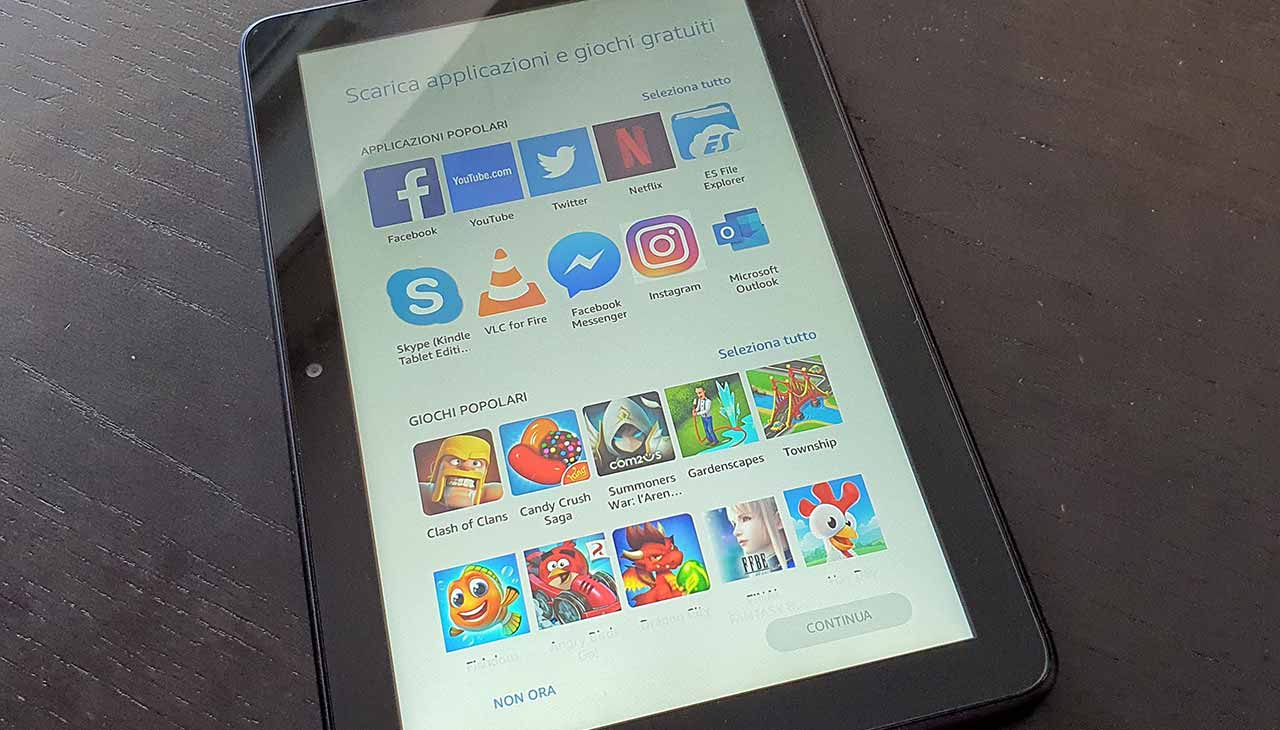 Sistema operativo e applicazioni Fire HD 8 Sistema operativo e applicazioni Fire HD 8